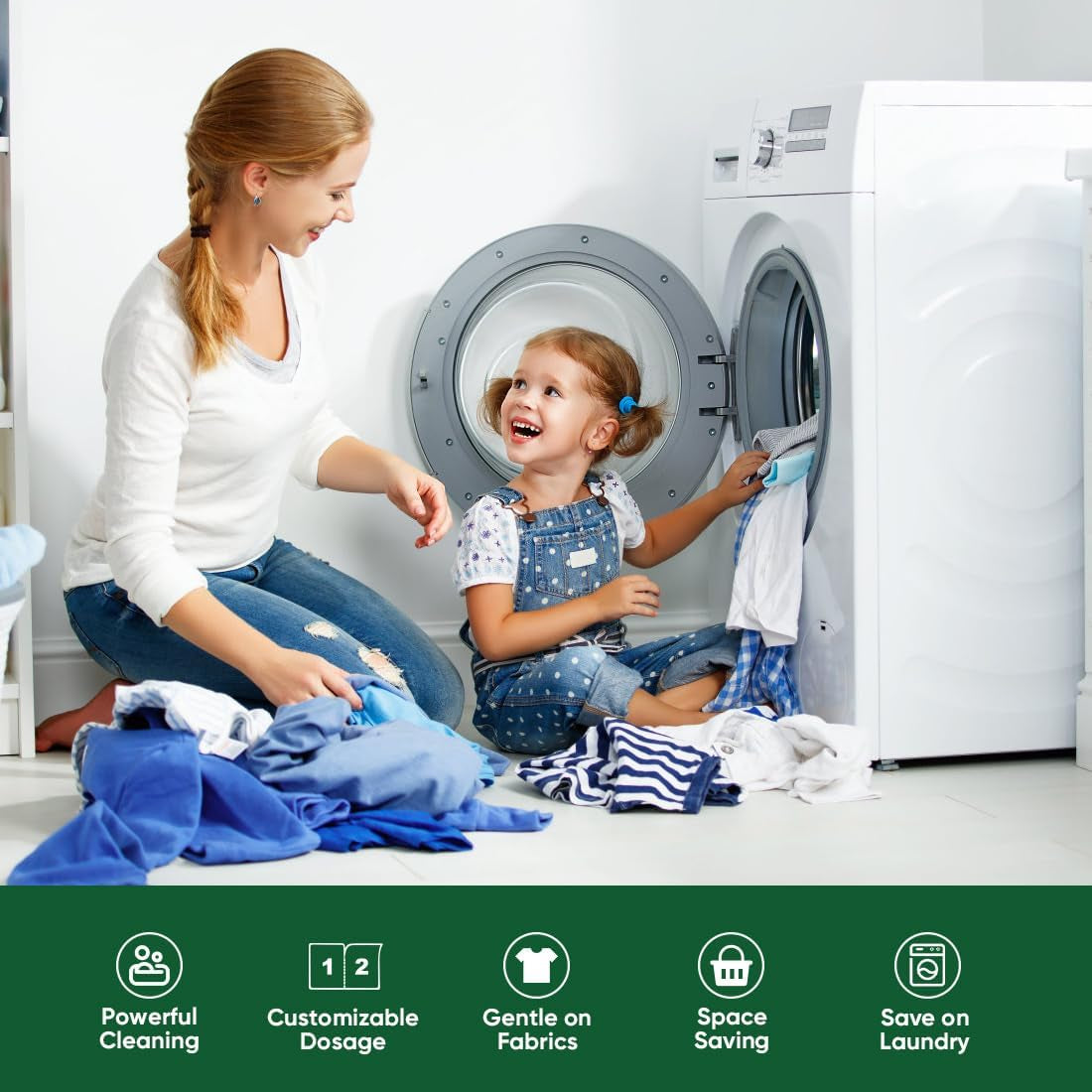 Laundry Detergent Sheets, Washer Sheet Detergent, No Plastic Jug, Laundry Soap Sheet for Travel, Home Washing, Fresh Scent-(160 Loads) 80 Sheets