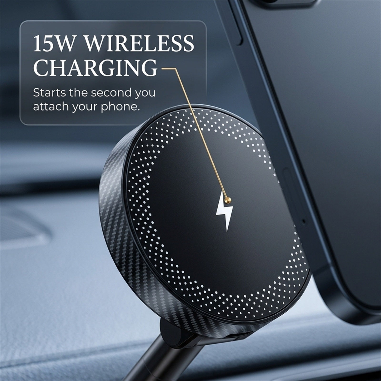 15W wireless charging starts the second you attach your phone