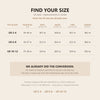 Size chart in US sizes and inches for US 2-4, US 6-8 and US 10-12