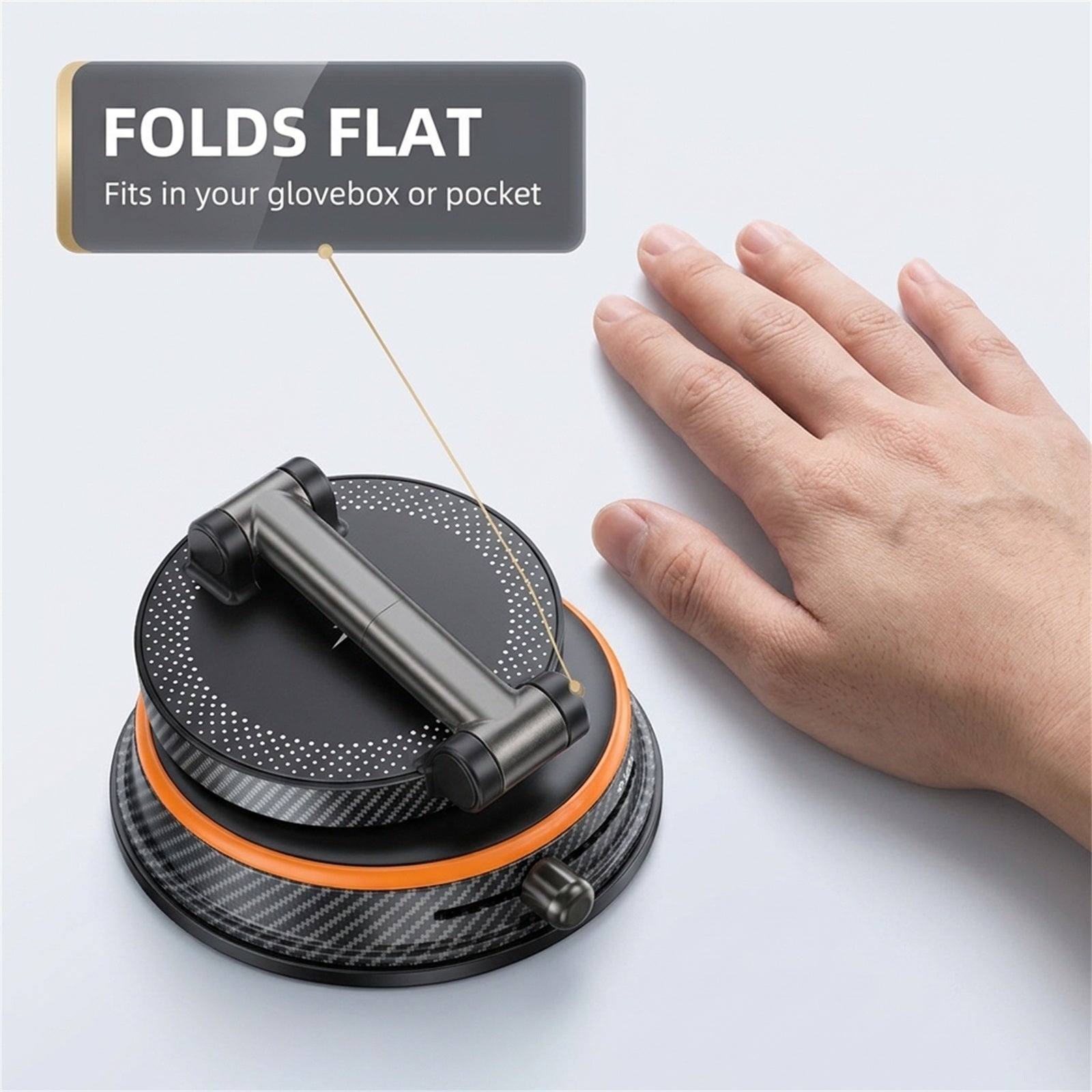 Folds flat - fits in your glovebox or pocket