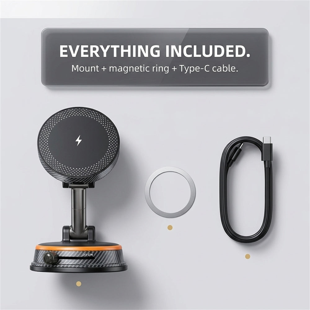 Everything included - mount, magnetic ring and Type-C cable