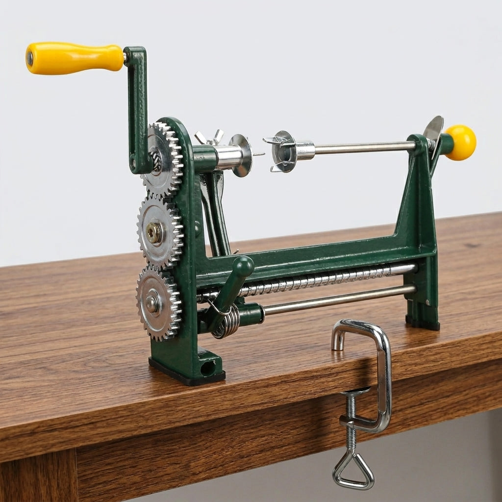 Peel oranges in seconds with the hand crank citrus peeler