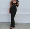 Cutout maxi dress in black