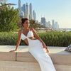 Cutout maxi dress in white