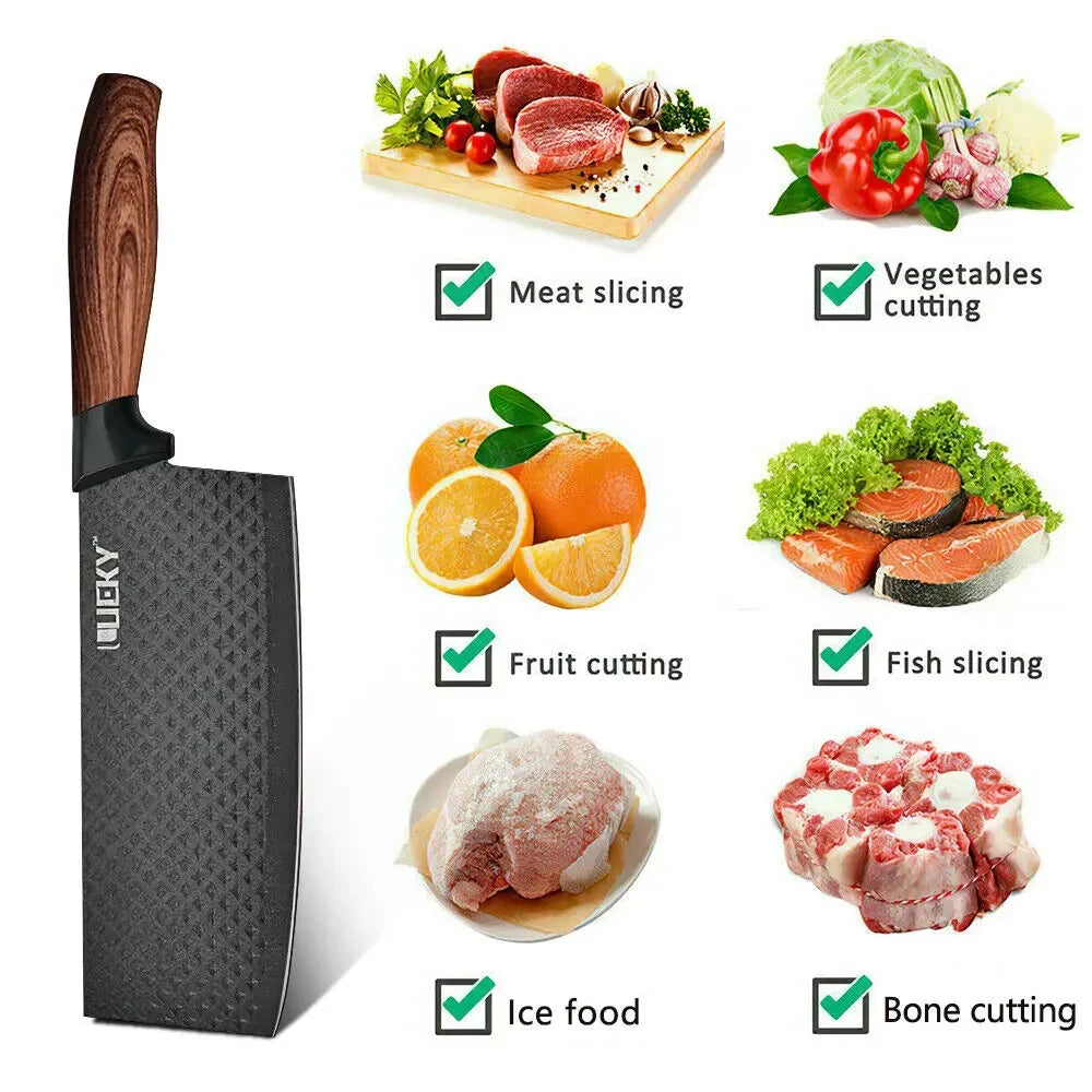 6-Piece Professional Kitchen Knife Set, Knife Set, Stainless Steel Knife and Scissors Set, Essential Kitchen Knives, Holiday Gift