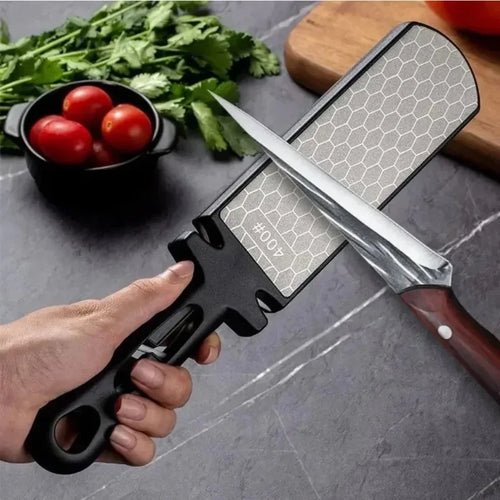 5-in-1 Knife Sharpener — 400/1000 Diamond Rods, Tungsten & Ceramic