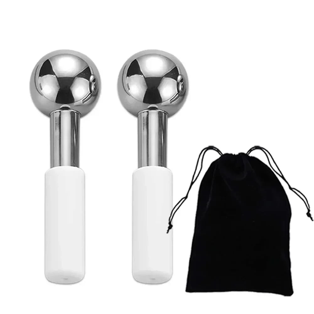 Globos de Hielo Faciales Acero Inox - Refresca y Desinflama la Cara
