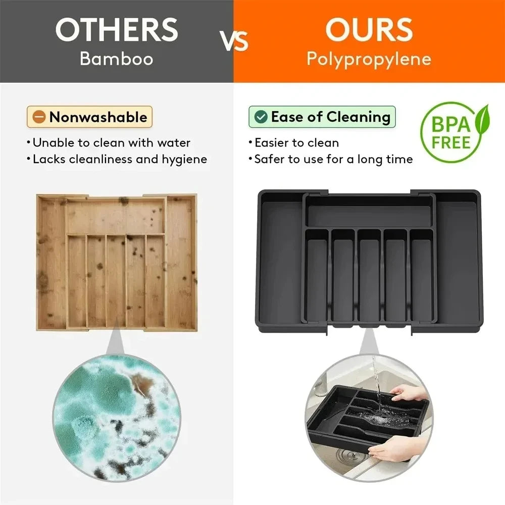Adjustable Drawer Dividers - Expandable Home Organizer