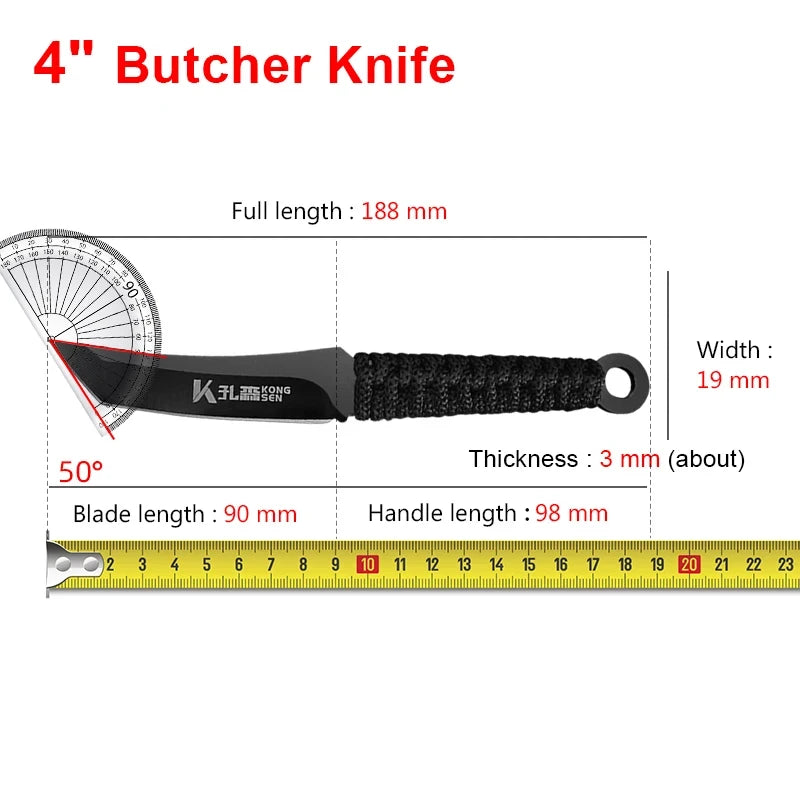 Kitchen Knife Set, 5 PCS Knife Sets with Arcylic Block, Teflon Coated Black Knives Set for Kitchen, Premium Stainless Steel Knives Set with Ergonomic Handle, Great for Slicing, Dicing&Cutting