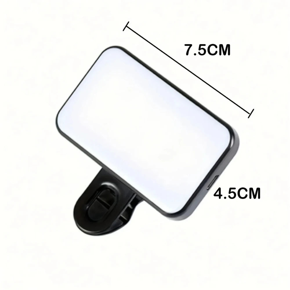 1pc LED Selfie Light, 3 Lighting Modes, Portable Clip