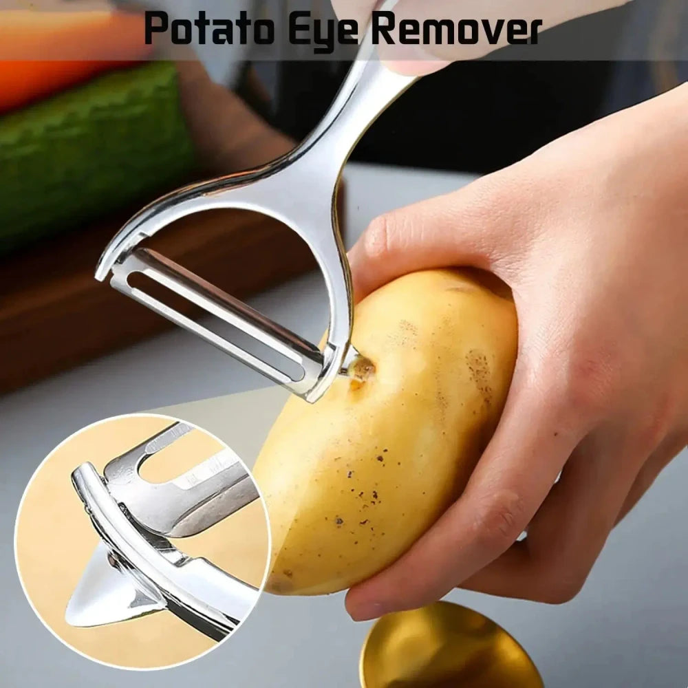 Vegetable Peeler Y-Shaped Stainless Steel – Ergonomic Non-Slip Grip Potato & Fruit Peeler, Dishwasher Safe Kitchen Tool