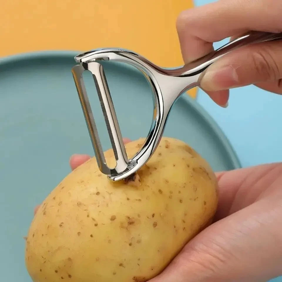 Vegetable Peeler Y-Shaped Stainless Steel – Ergonomic Non-Slip Grip Potato & Fruit Peeler, Dishwasher Safe Kitchen Tool