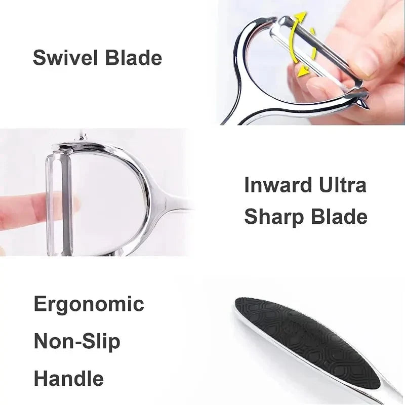 Vegetable Peeler Y-Shaped Stainless Steel – Ergonomic Non-Slip Grip Potato & Fruit Peeler, Dishwasher Safe Kitchen Tool