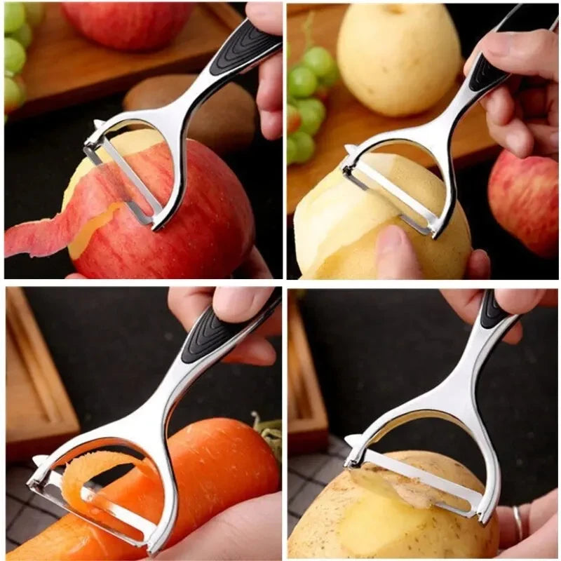 Vegetable Peeler Y-Shaped Stainless Steel – Ergonomic Non-Slip Grip Potato & Fruit Peeler, Dishwasher Safe Kitchen Tool