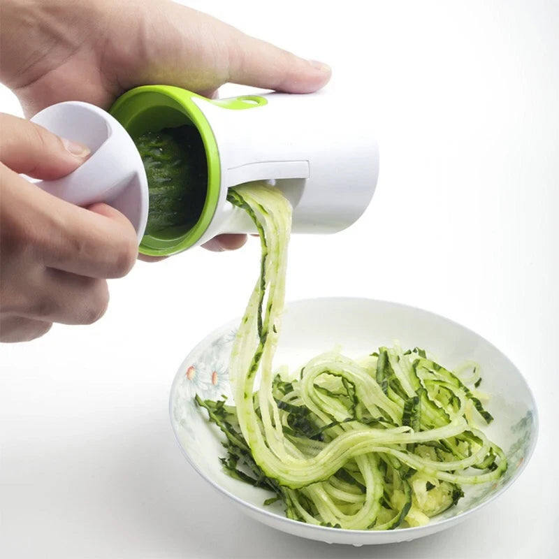 Espiralizador de Verduras 3 en 1 — Hace Fideos de Calabacín y Espirales (Zoodle Manual)