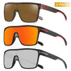 Gafas de Sol Deportivas Shield Lente Espejo Tornasol UV400