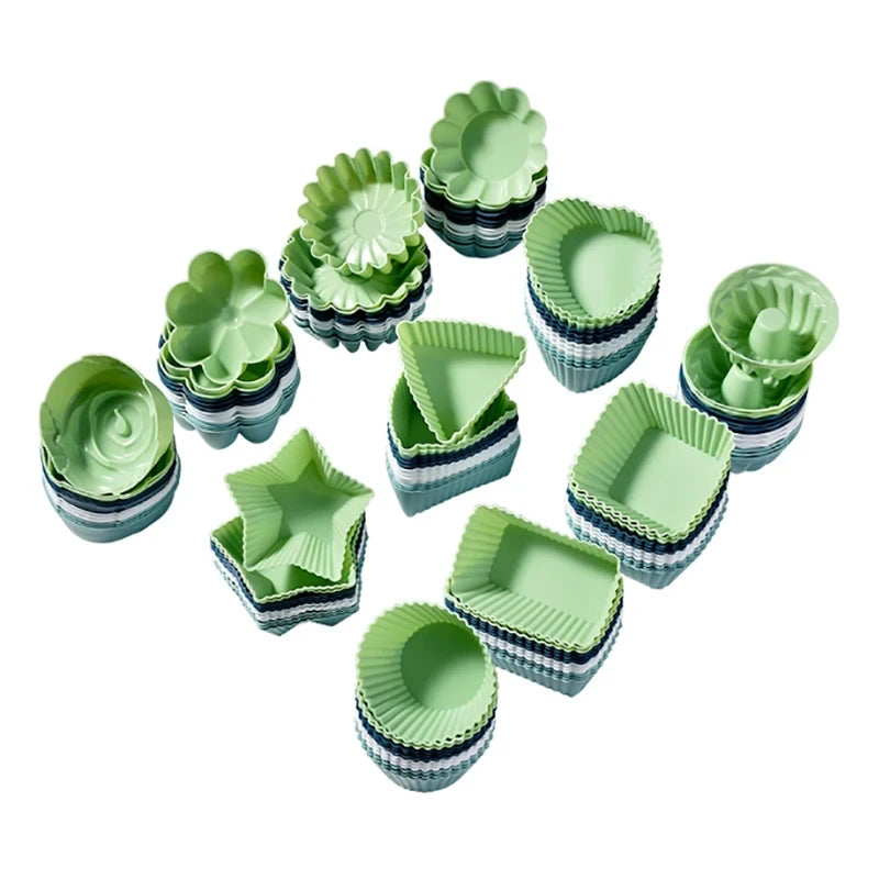 Reusable Silicone Muffin Molds (Pack of 12) - Non-Stick