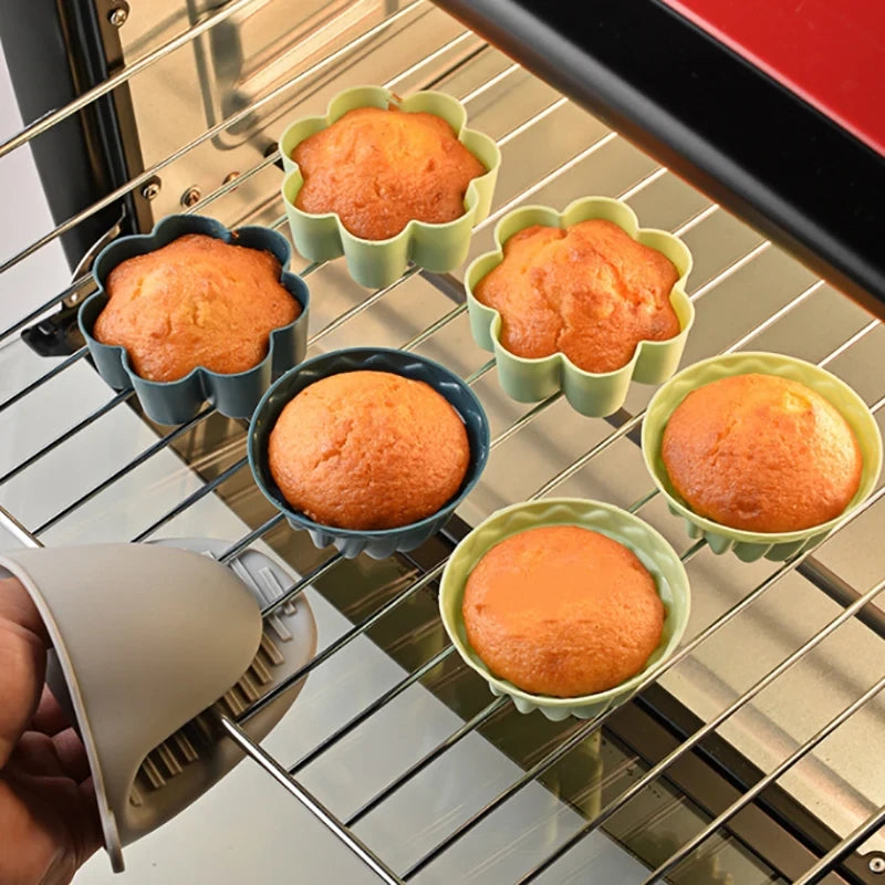 Reusable Silicone Muffin Molds (Pack of 12) - Non-Stick