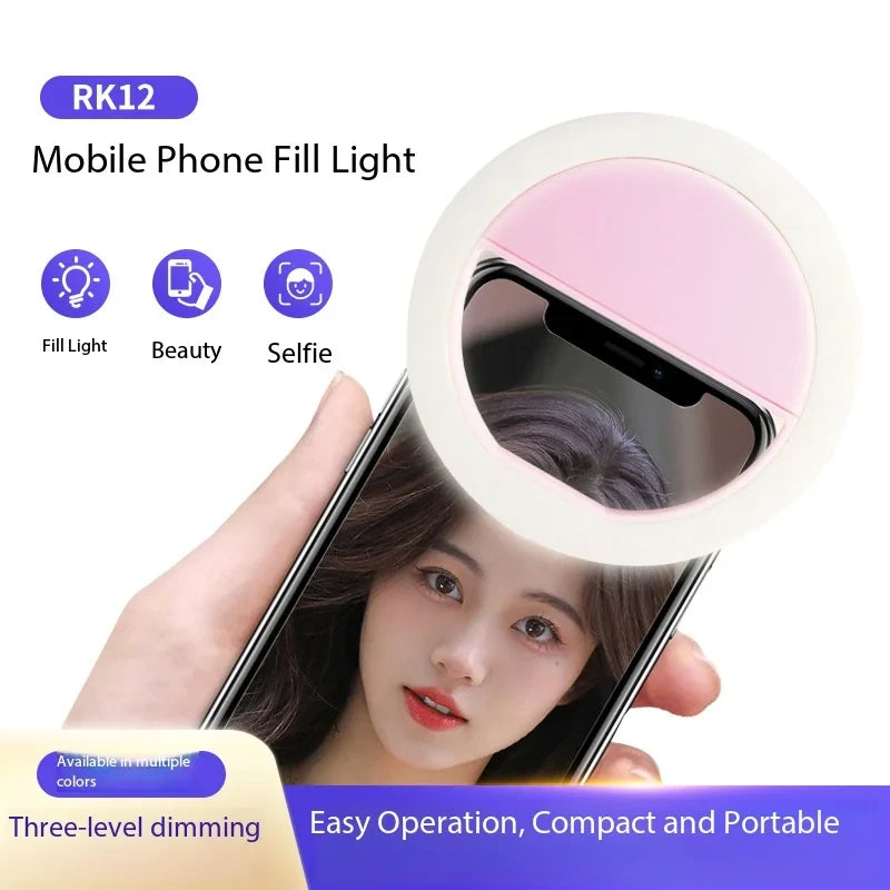 LED Selfie Ring Light Mobile Phone Clip-On Lamp Portable Uspb Charge for New 2026 High for Reliable Electronic Component