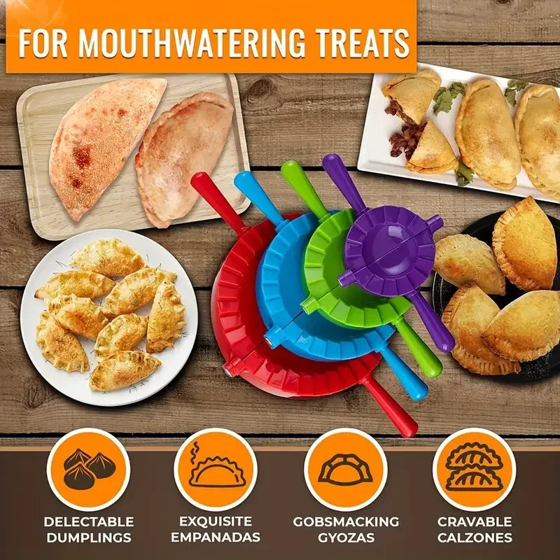 Prensa para Empanadas y Dumplings 2 en 1 – Molde Cortador y Sellador 6" | Empanada & Dumpling Press Maker