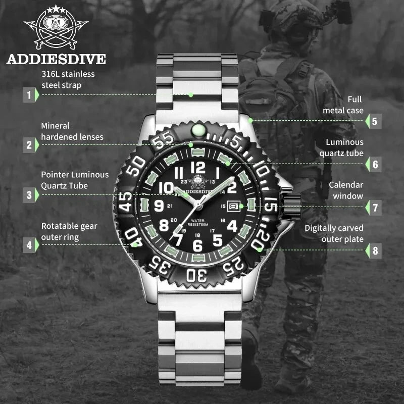 Reloj Táctico Militar Sumergible 100M con Iluminación Nocturna
