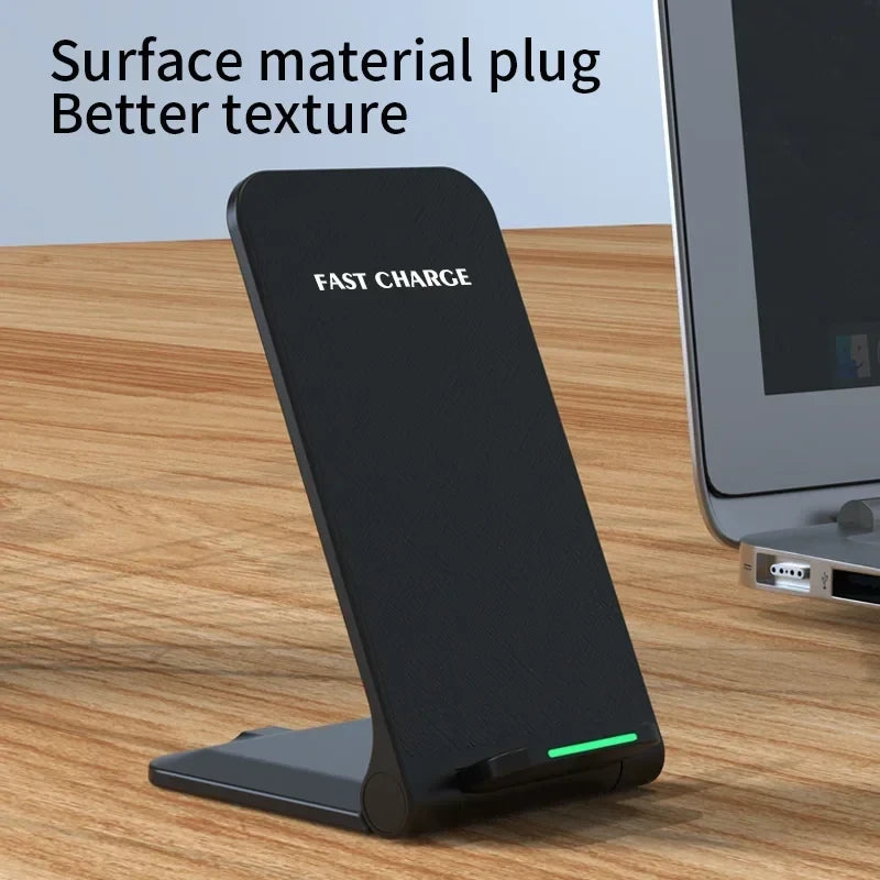 VIKEFON 3 in 1 Wireless Charger Stand for iPhone 16 15 14 13 12 Samsung Galaxy Apple Watch Airpods Pro Fast Charging Station