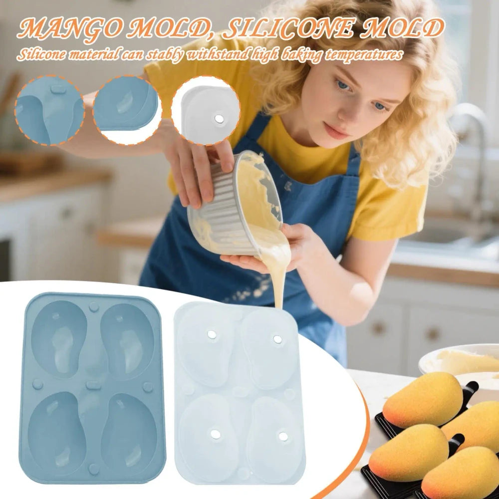 Molde de Silicona para Helado y Chocolate con Forma de Fruta