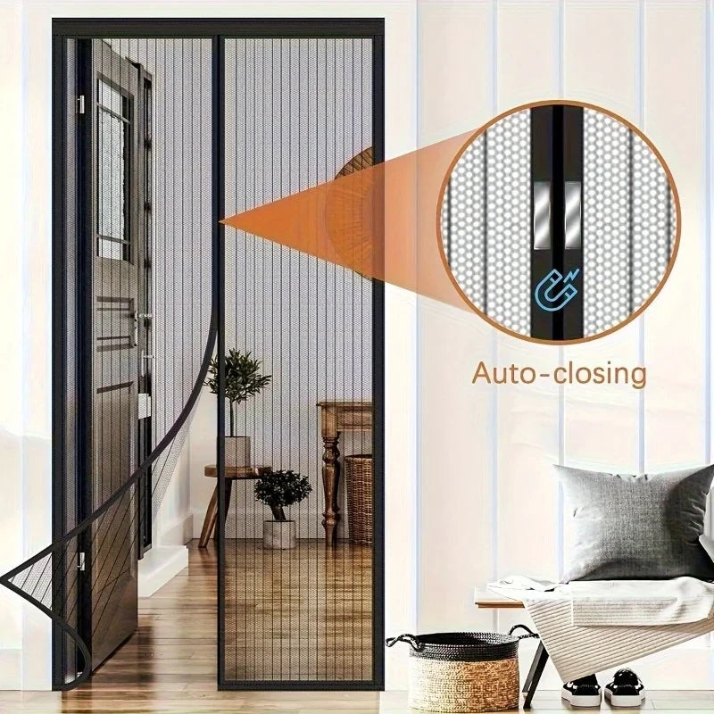 Magnetic Screen Door 38×83 in — Self-Closing, Pet Friendly, Bug Proof