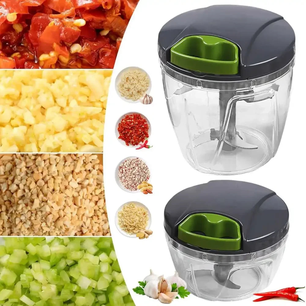 Picador de Alimentos Manual de Cuerda — Tritura de un Tirón