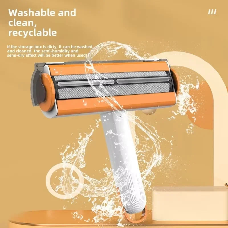 Reusable Pet Hair Remover Roller — Double-Sided, No Refills Needed (Dog & Cat, Couch & Car)