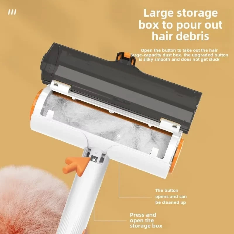 Reusable Pet Hair Remover Roller — Double-Sided, No Refills Needed (Dog & Cat, Couch & Car)