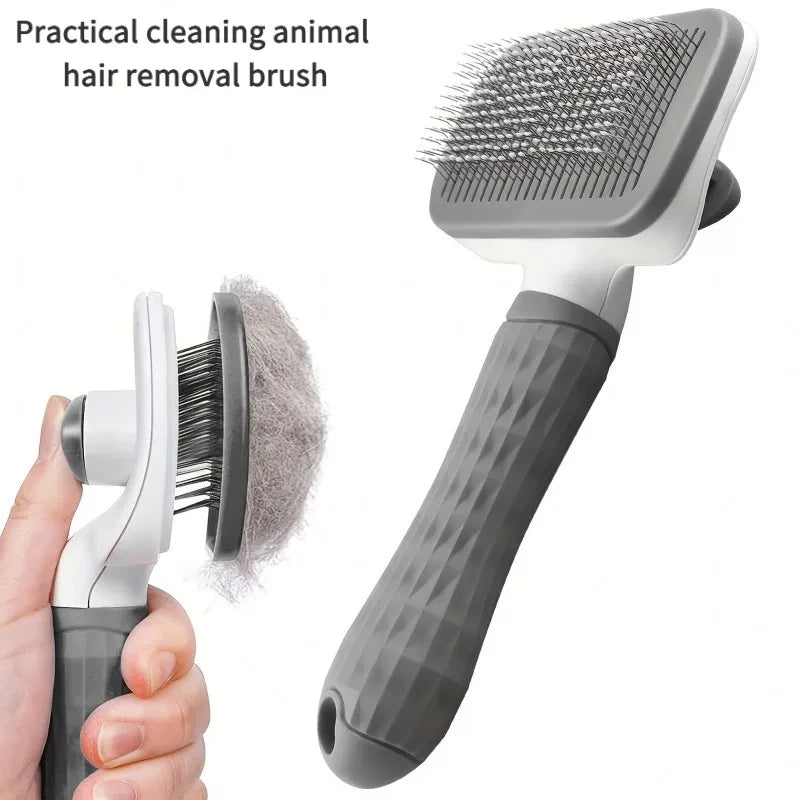 Self-Cleaning Brush for Dogs & Cats — Removes Loose Hair and Tangles