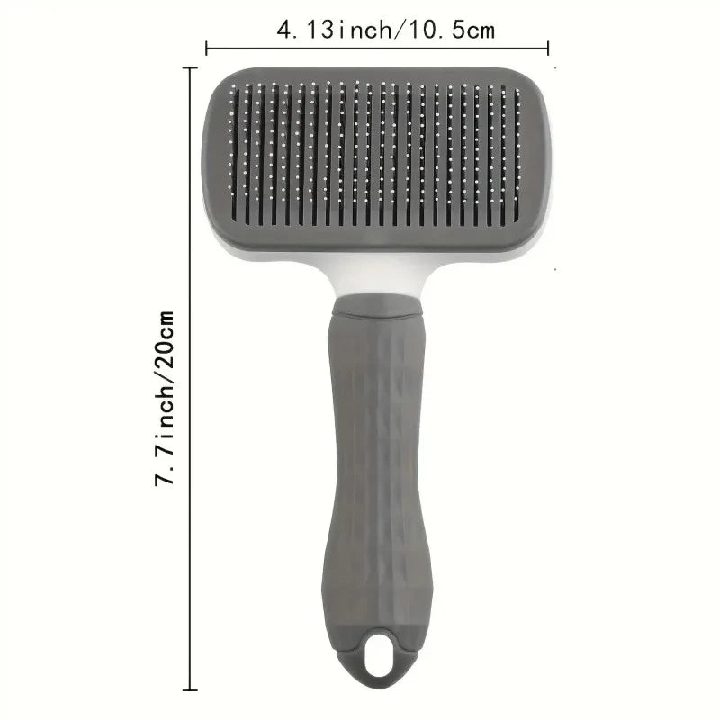 Self-Cleaning Brush for Dogs & Cats — Removes Loose Hair and Tangles