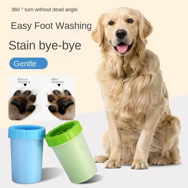 Dog Paw Cleaner Cup — Portable with Soft Silicone Bristles