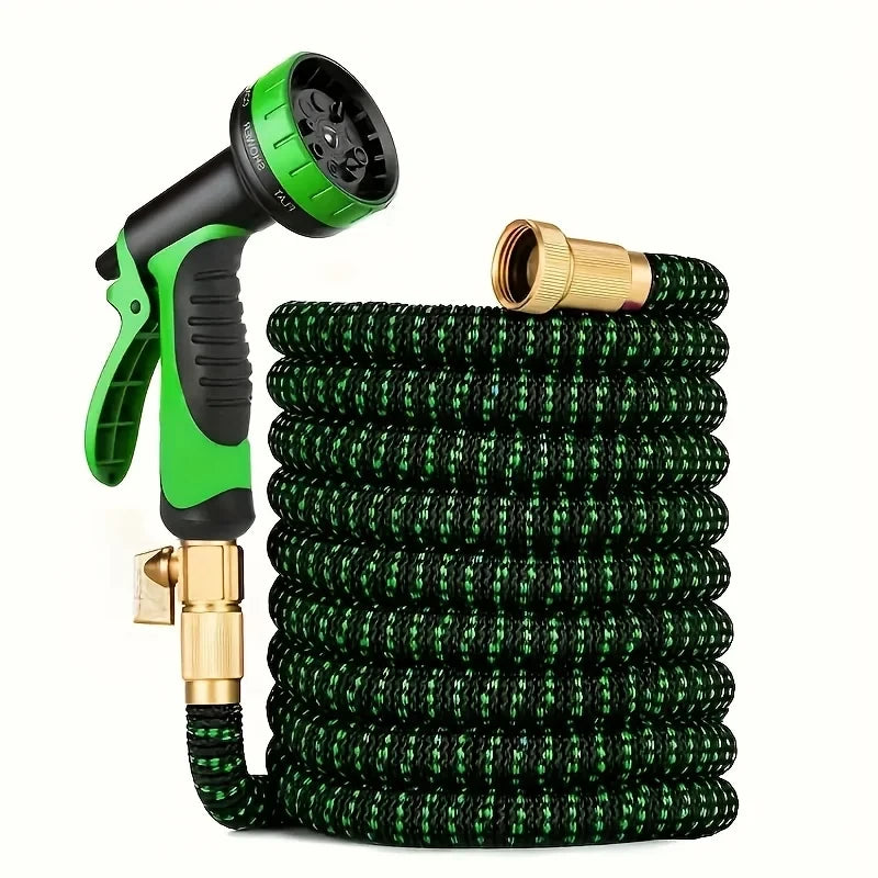 Expandable Garden Hose 25-150 ft — Kink-Free, Flexible, with 10-Pattern Spray Nozzle