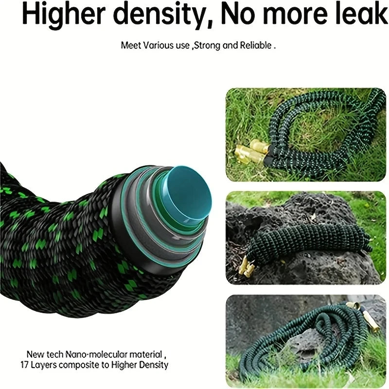 Expandable Garden Hose 25-150 ft — Kink-Free, Flexible, with 10-Pattern Spray Nozzle