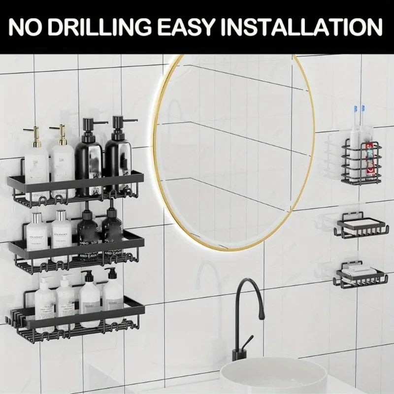 Adhesive Corner Shower Organizer - No Drilling Required