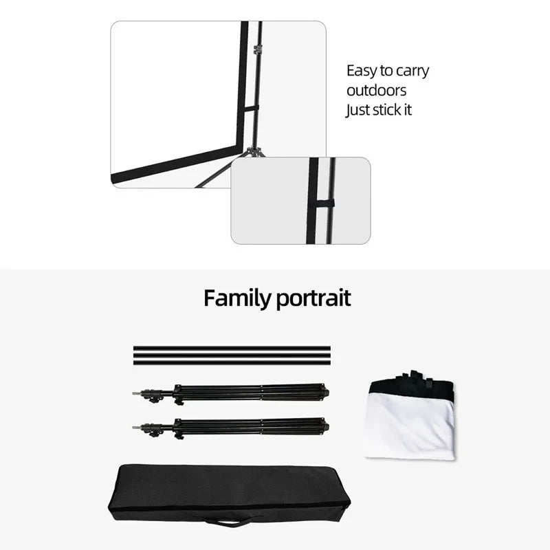 100inch/120inch Options Projector Screen With Stand 16:9 4K HD Rear Front Wrinkle-Free Portable And Foldable Movie Screen With Carry Bag For Indoor Outdoor Home Theater Backyard Cinema