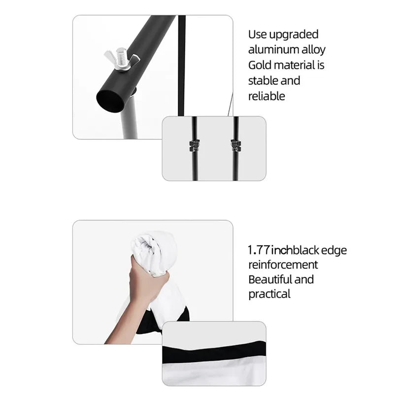 100inch/120inch Options Projector Screen With Stand 16:9 4K HD Rear Front Wrinkle-Free Portable And Foldable Movie Screen With Carry Bag For Indoor Outdoor Home Theater Backyard Cinema