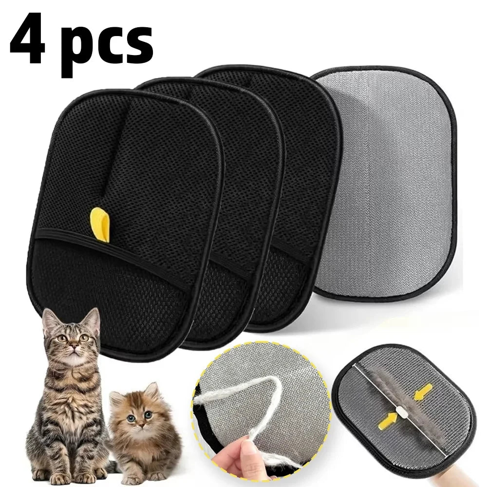 Reusable Pet Hair Remover Glove — Double-Sided Brush for Sofa & Carpet