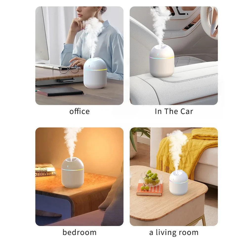 Humidificador de Niebla Fria Decorativo con Luz de Noche