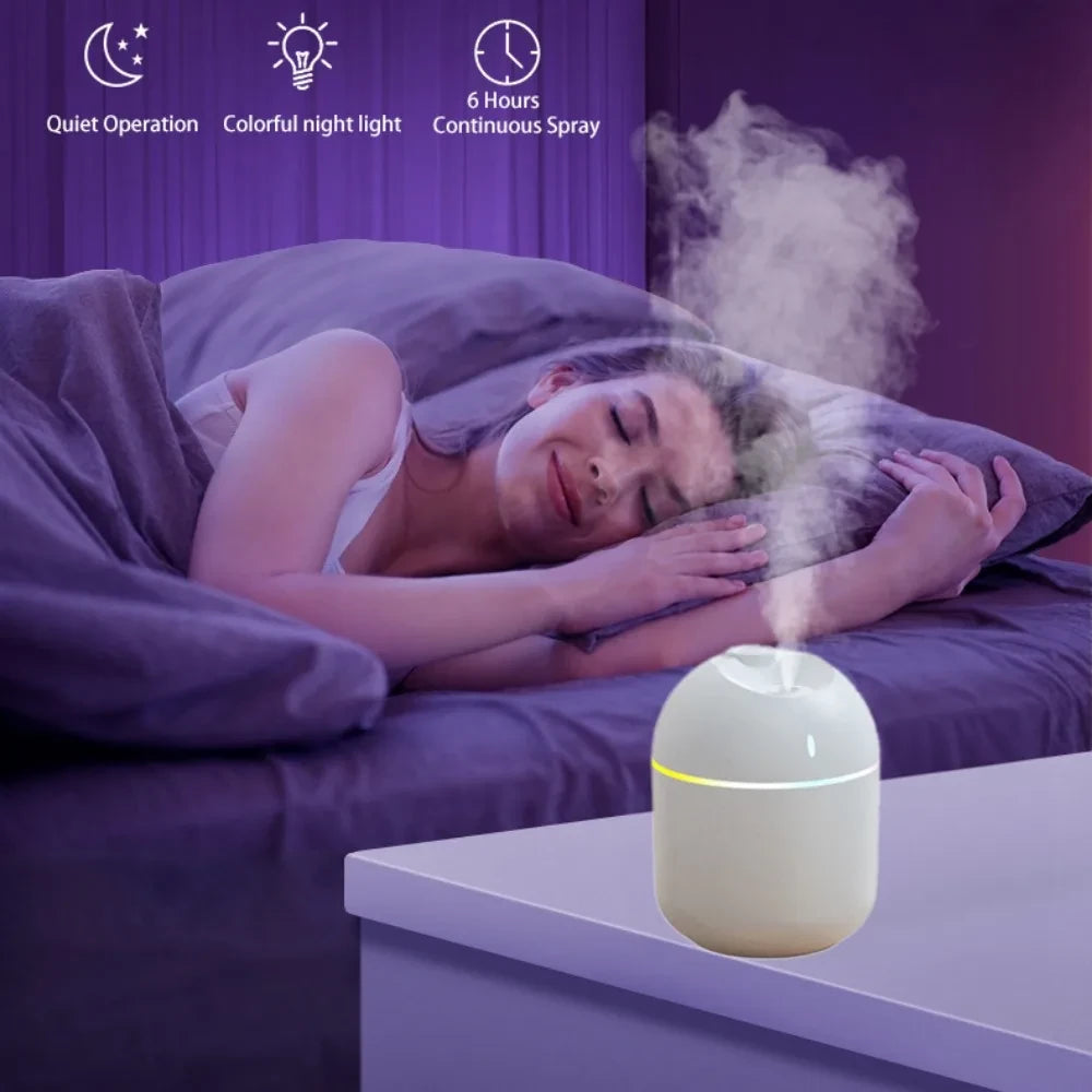 Humidificador de Niebla Fria Decorativo con Luz de Noche