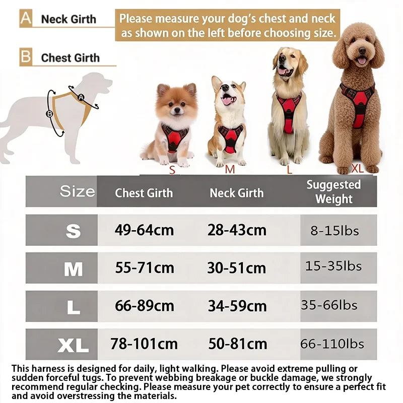 No-Pull Padded Dog Harness - Comfortable & Safe Walks