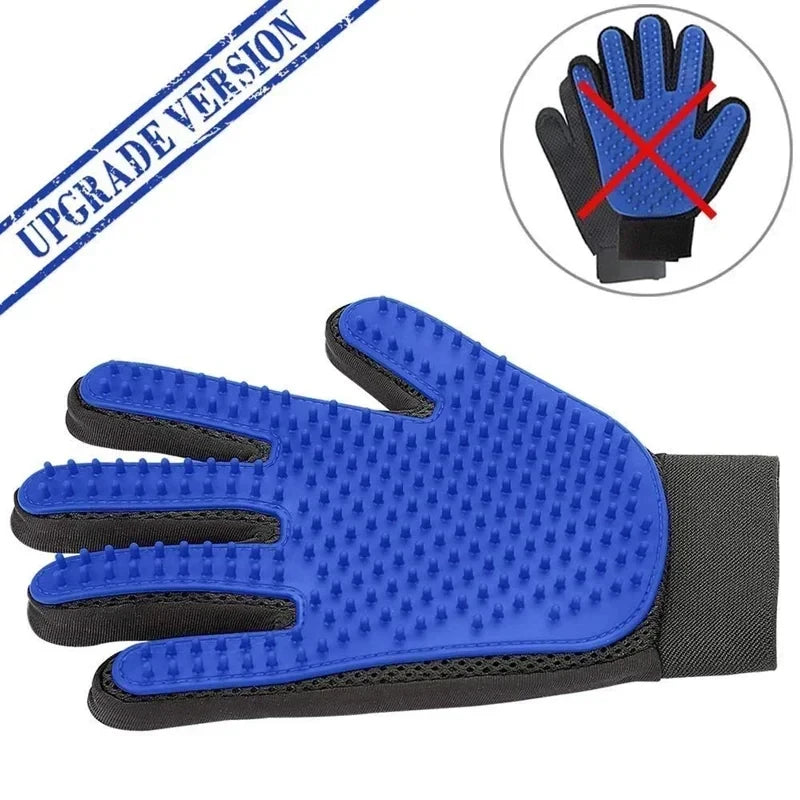 Pet Hair Remover Gloves — Soft Silicone Grooming Brush