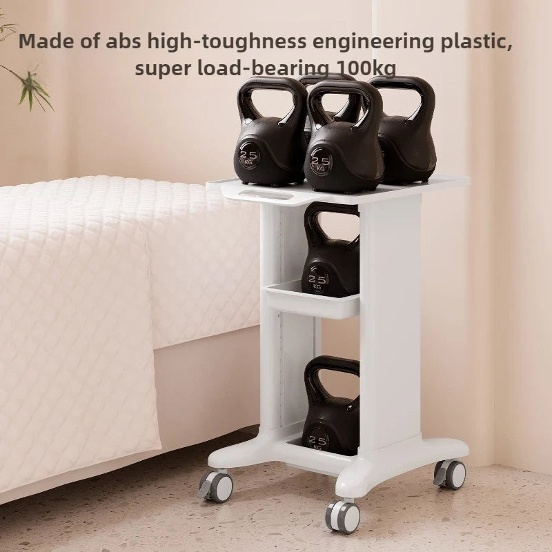 Beauty Salon Trolley Cart, Salon Cabinet With 360' Wheels, 6 Tool Holders, 1 Drawer, Salon Station Rolling Cart