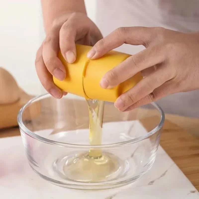 Cascador y Separador de Huevos de Mano | Separa Yema y Clara de un Apretón - Egg Cracker Separator