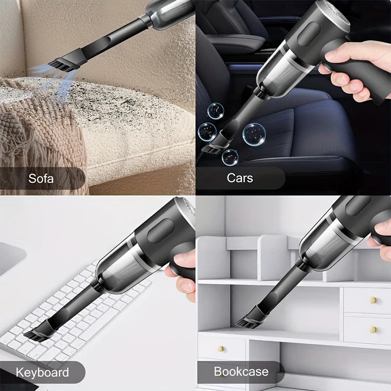 Cordless Handheld Car Vacuum — Powerful Suction, Rechargeable