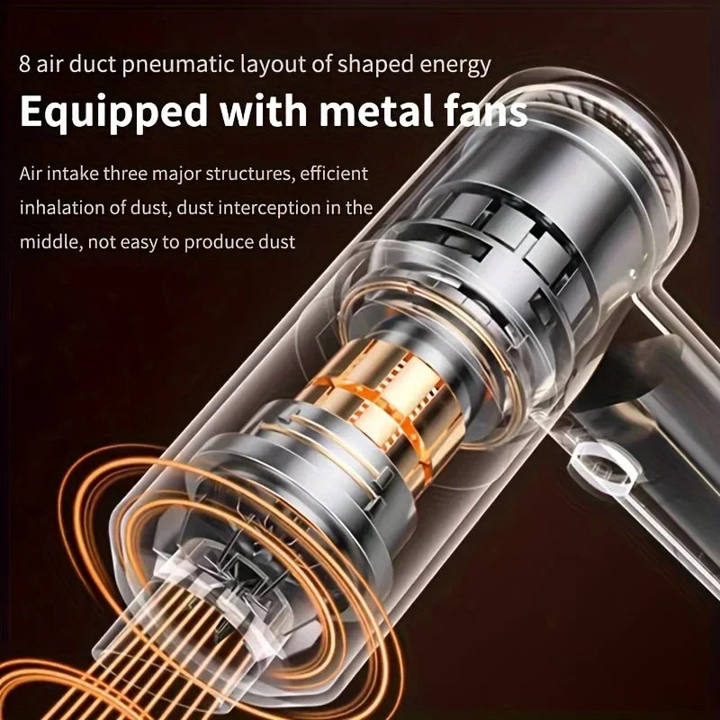 Cordless Handheld Car Vacuum — Powerful Suction, Rechargeable