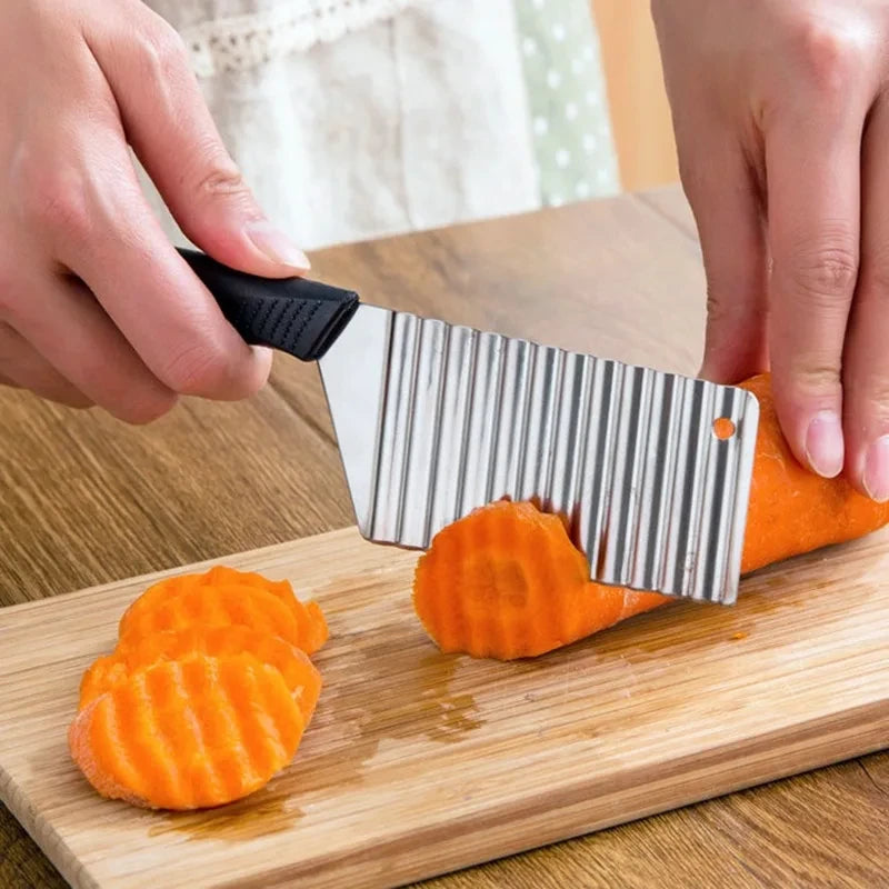 Cortador Ondulado de Verduras — Rebanador en Zigzag