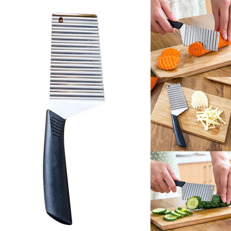 Cortador Ondulado de Verduras — Rebanador en Zigzag